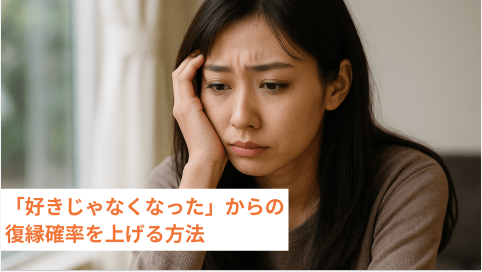 「好きじゃなくなった」からの復縁確率を上げる方法