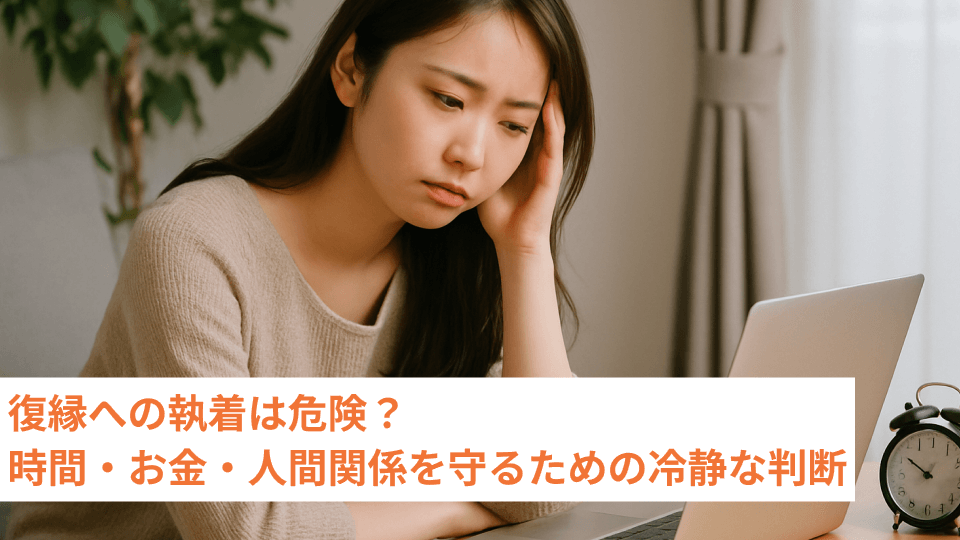 復縁への執着は危険？時間・お金・人間関係を守るための冷静な判断