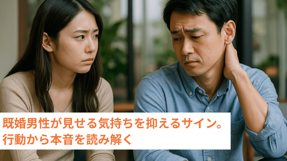 既婚男性が見せる気持ちを抑えるサイン。行動から本音を読み解く
