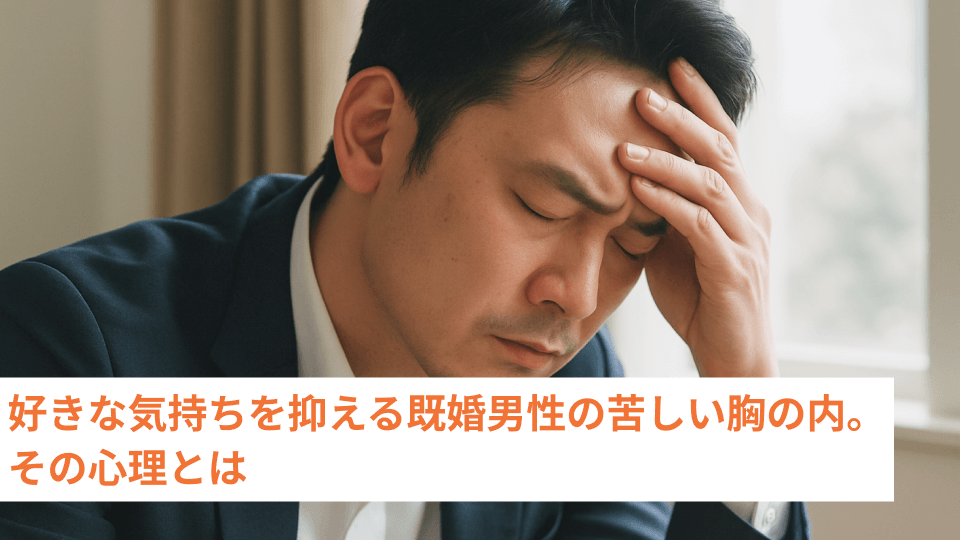 好きな気持ちを抑える既婚男性の苦しい胸の内。その心理とは