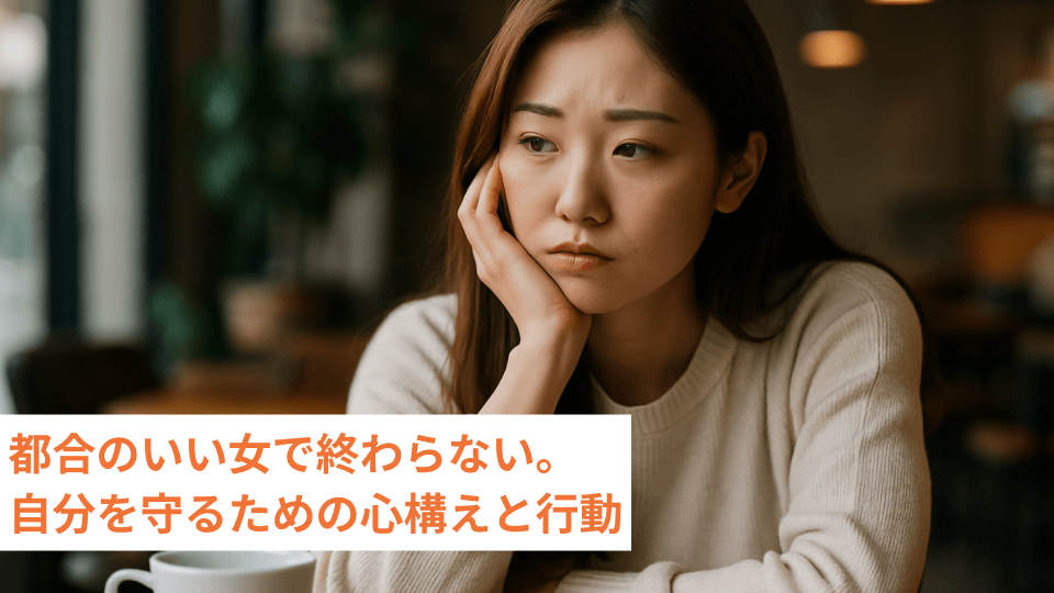 都合のいい女で終わらない。自分を守るための心構えと行動