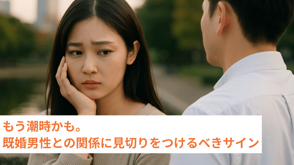 もう潮時かも。既婚男性との関係に見切りをつけるべきサイン