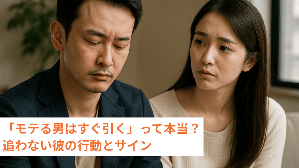 「モテる男はすぐ引く」って本当？追わない彼の行動とサイン