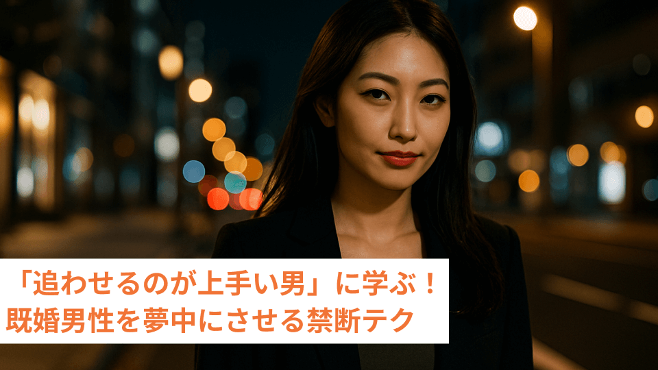 「追わせるのが上手い男」に学ぶ！既婚男性を夢中にさせる禁断テク