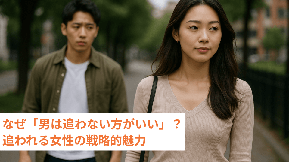 なぜ「男は追わない方がいい」？追われる女性の戦略的魅力