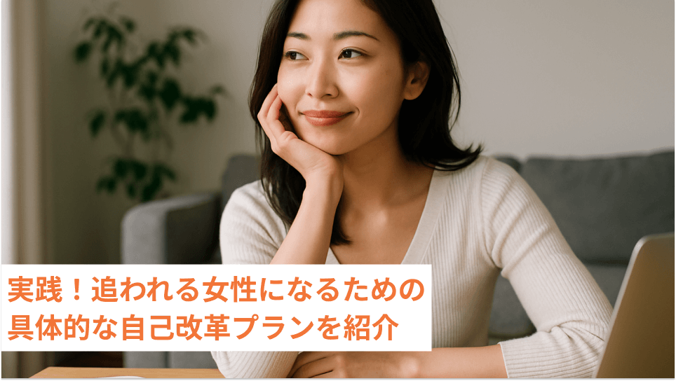 実践！追われる女性になるための具体的な自己改革プランを紹介