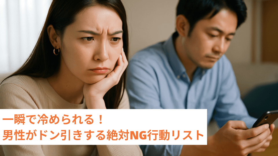 一瞬で冷められる！男性がドン引きする絶対NG行動リスト