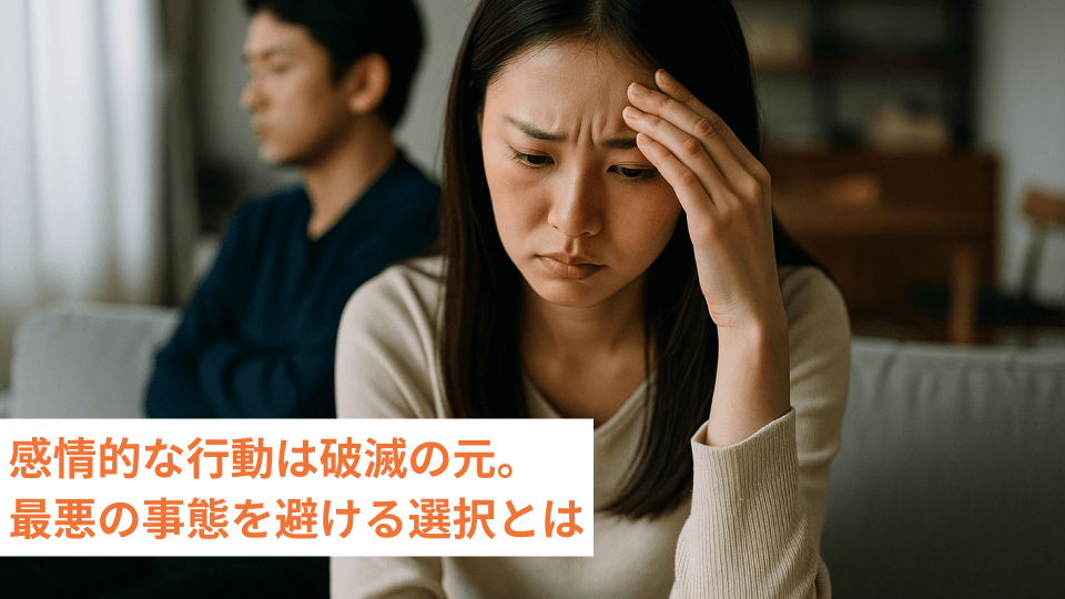 感情的な行動は破滅の元。最悪の事態を避ける選択とは