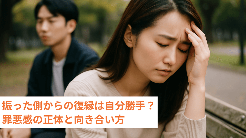 振った側からの復縁は自分勝手？罪悪感の正体と向き合い方