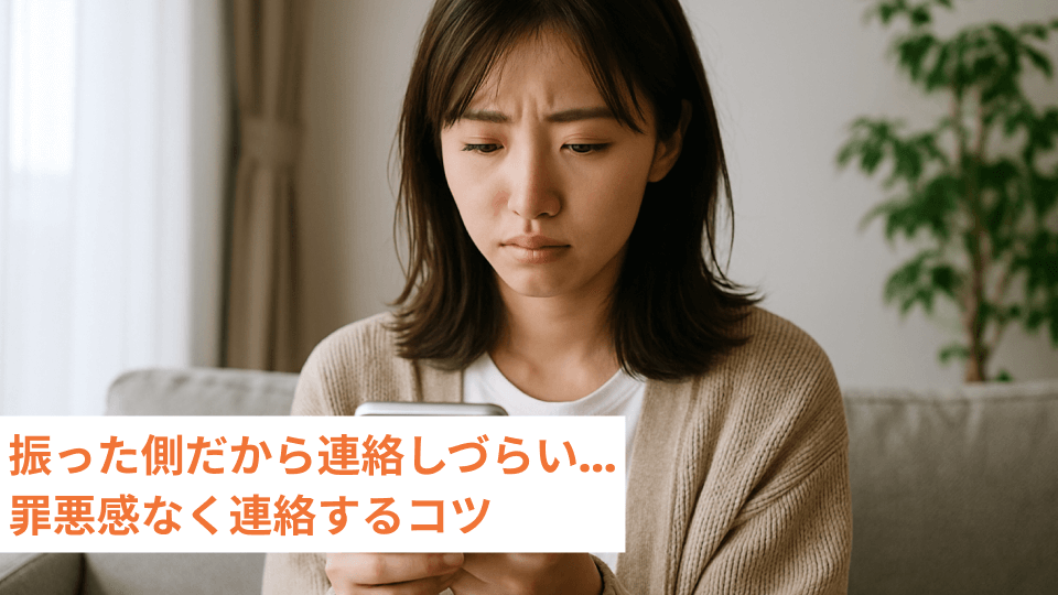 振った側だから連絡しづらい…罪悪感なく連絡するコツ