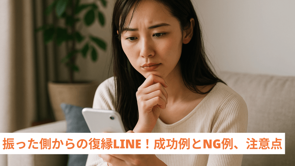 振った側からの復縁LINE！成功例とNG例、注意点