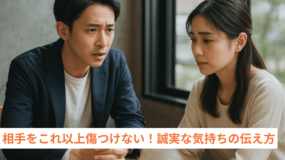 相手をこれ以上傷つけない！誠実な気持ちの伝え方