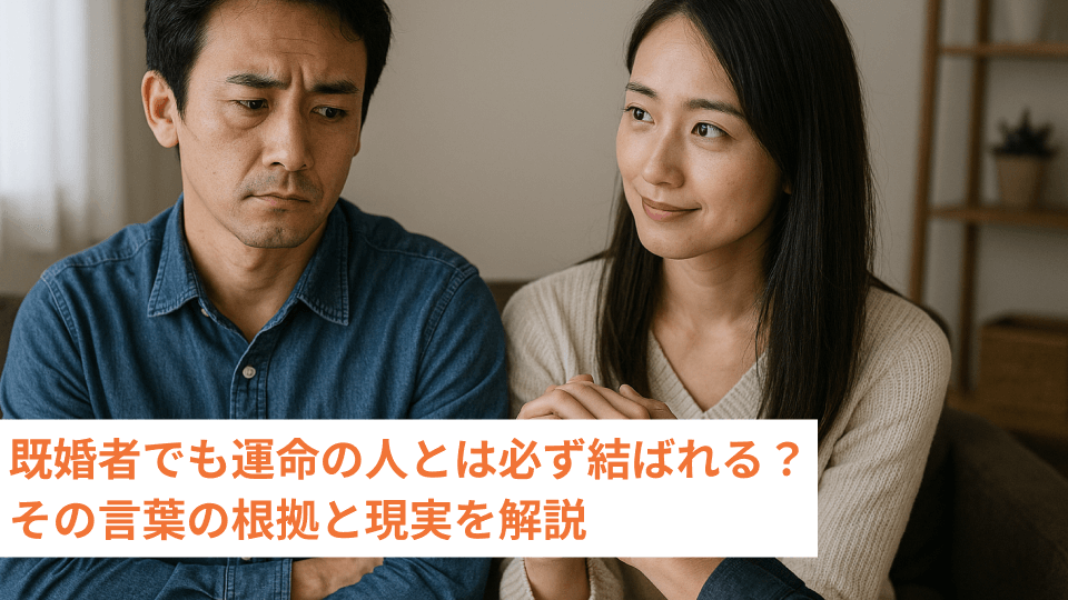 既婚者でも運命の人とは必ず結ばれる？その言葉の根拠と現実を解説
