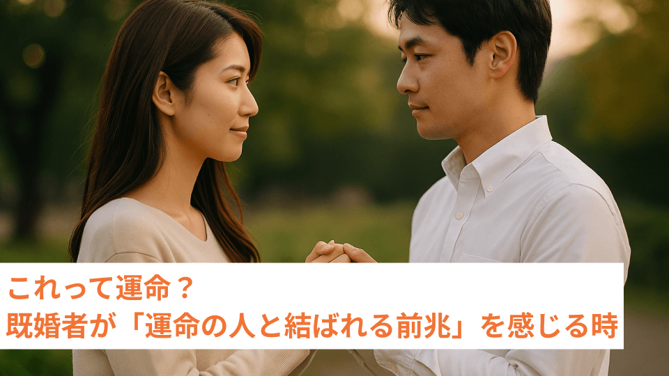 これって運命？既婚者が「運命の人と結ばれる前兆」を感じる時