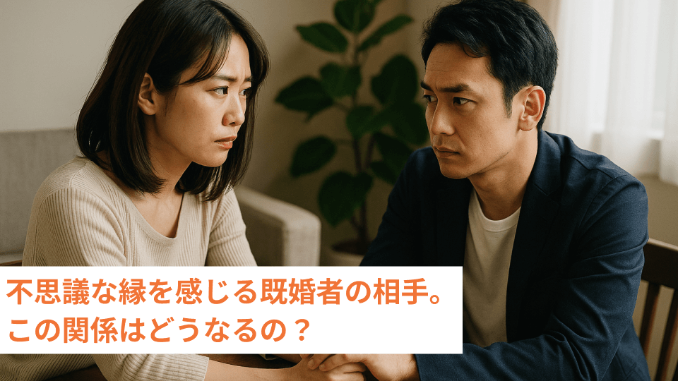不思議な縁を感じる既婚者の相手。この関係はどうなるの？
