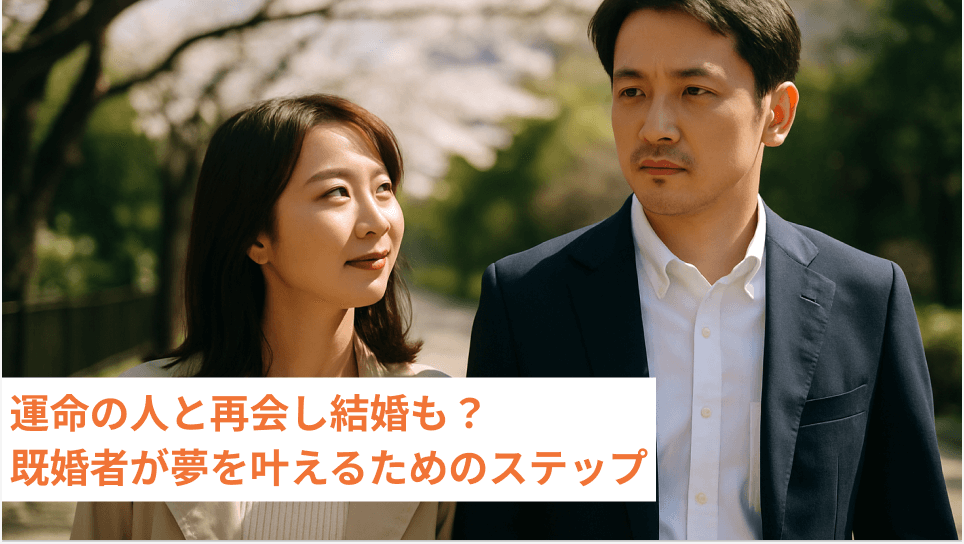 運命の人と再会し結婚も？既婚者が夢を叶えるためのステップ