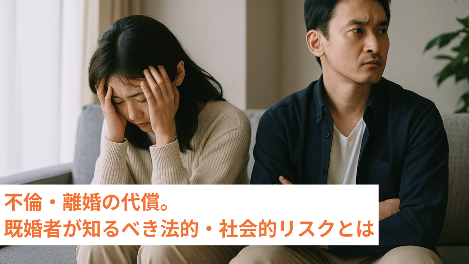不倫・離婚の代償。既婚者が知るべき法的・社会的リスクとは