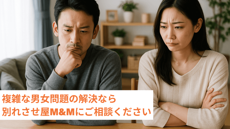 複雑な男女問題の解決なら別れさせ屋M&Mにご相談ください