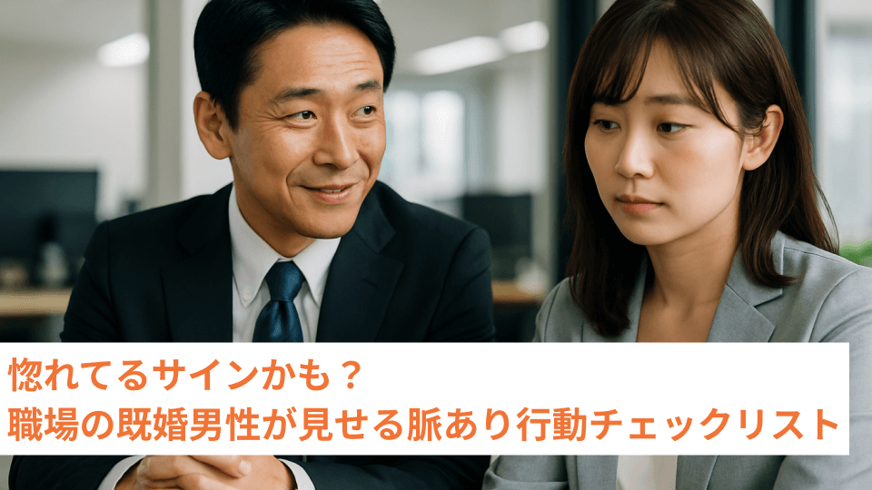 惚れてるサインかも？職場の既婚男性が見せる脈あり行動チェックリスト