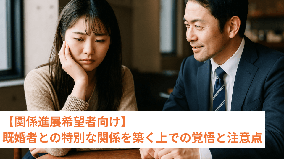 【関係進展希望者向け】既婚者との特別な関係を築く上での覚悟と注意点