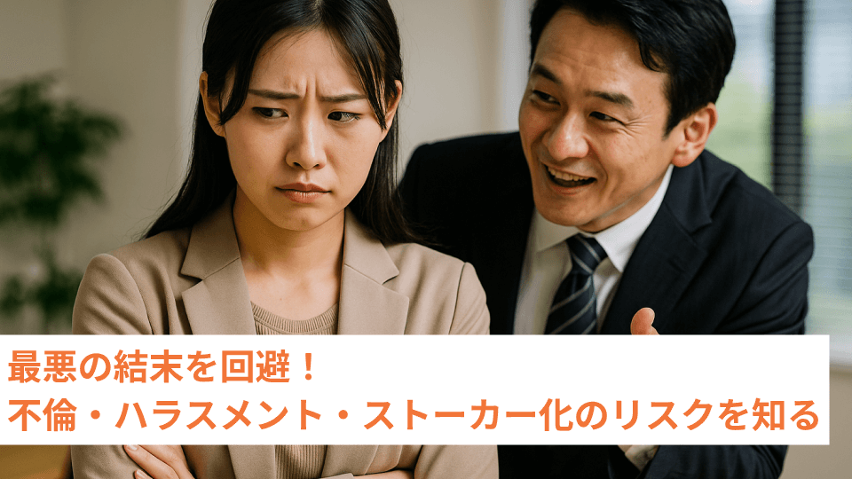 最悪の結末を回避！不倫・ハラスメント・ストーカー化のリスクを知る