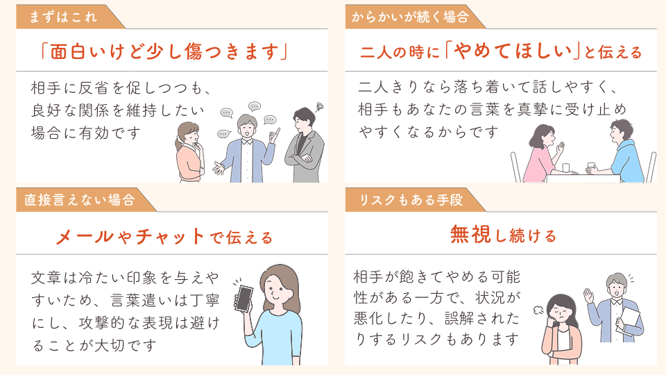 不快感を伝える方法