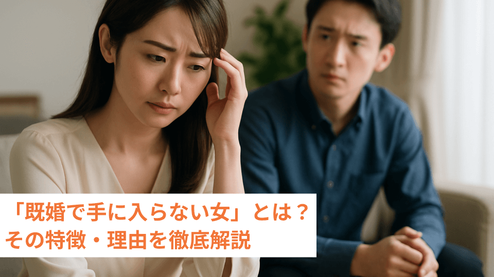 「既婚で手に入らない女」とは？その特徴・理由を徹底解説
