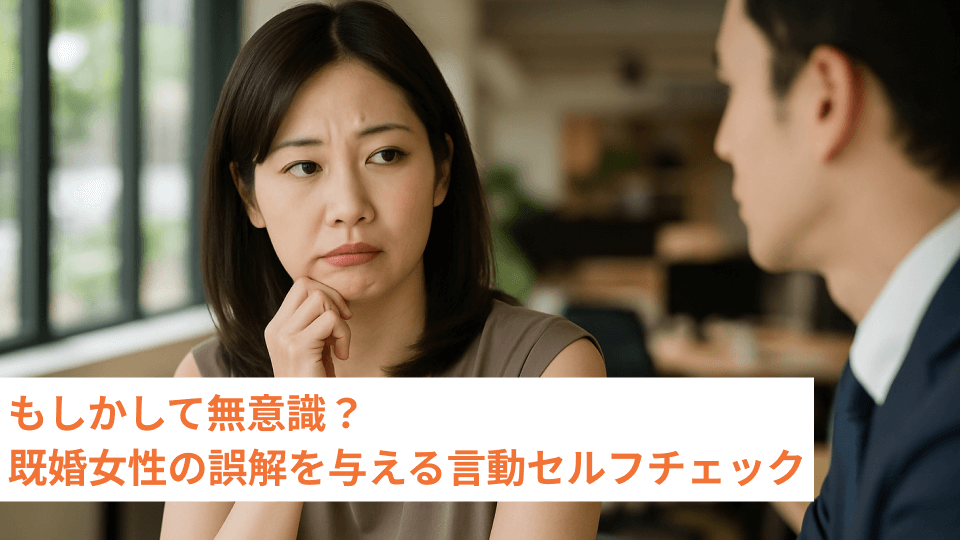 もしかして無意識？既婚女性の誤解を与える言動セルフチェック