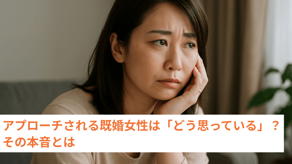 アプローチされる既婚女性は「どう思っている」？その本音とは
