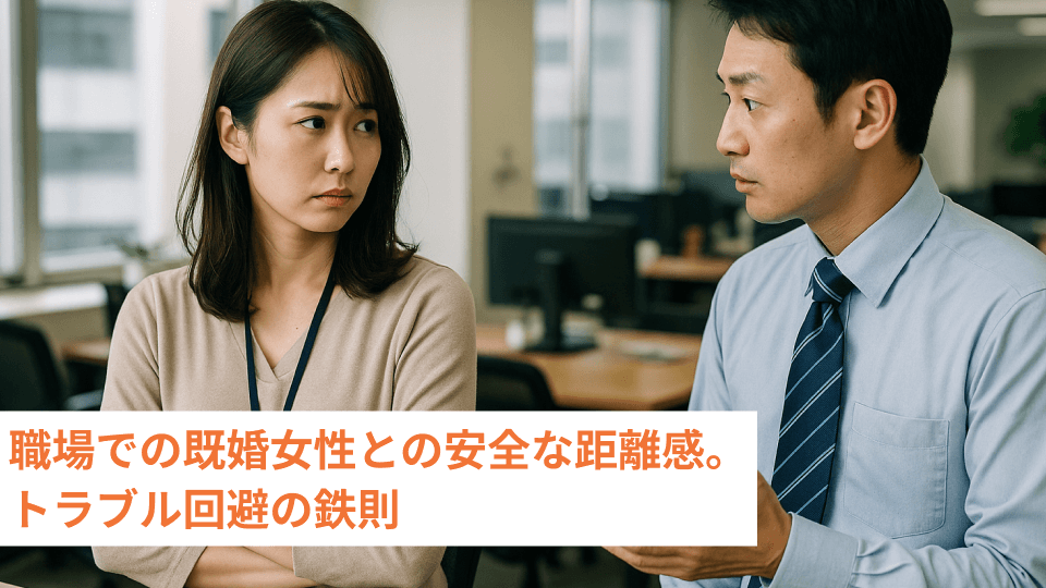 職場での既婚女性との安全な距離感。トラブル回避の鉄則