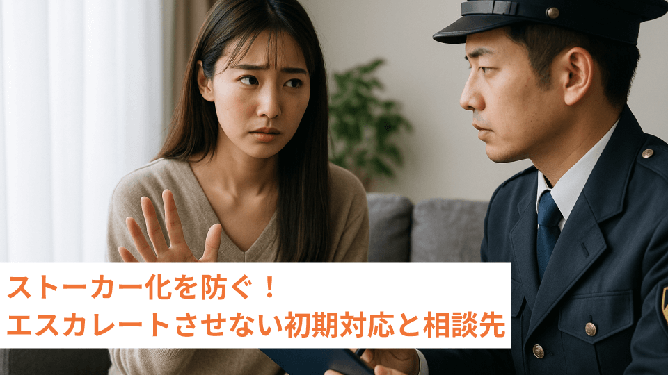 ストーカー化を防ぐ！エスカレートさせない初期対応と相談先