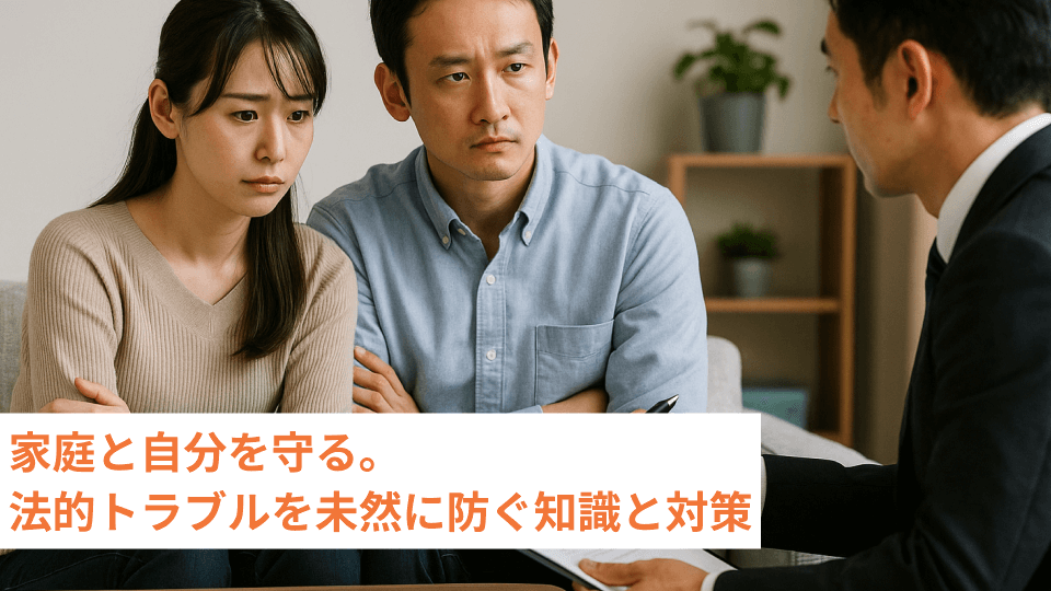 家庭と自分を守る。法的トラブルを未然に防ぐ知識と対策