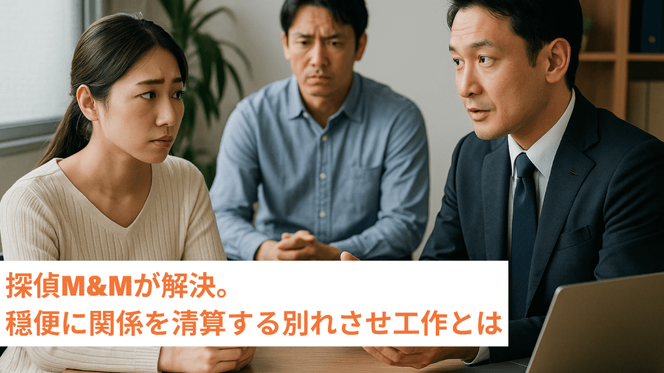 探偵M&Mが解決。穏便に関係を清算する別れさせ工作とは