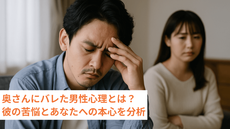 奥さんにバレた男性心理とは？彼の苦悩とあなたへの本心を分析