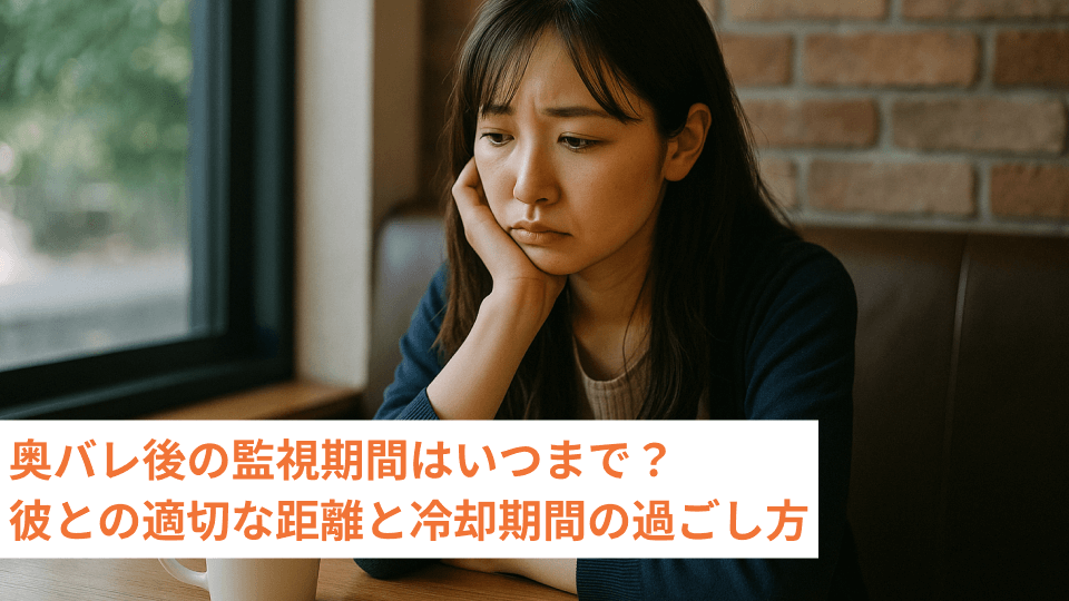 奥バレ後の監視期間はいつまで？彼との適切な距離と冷却期間の過ごし方