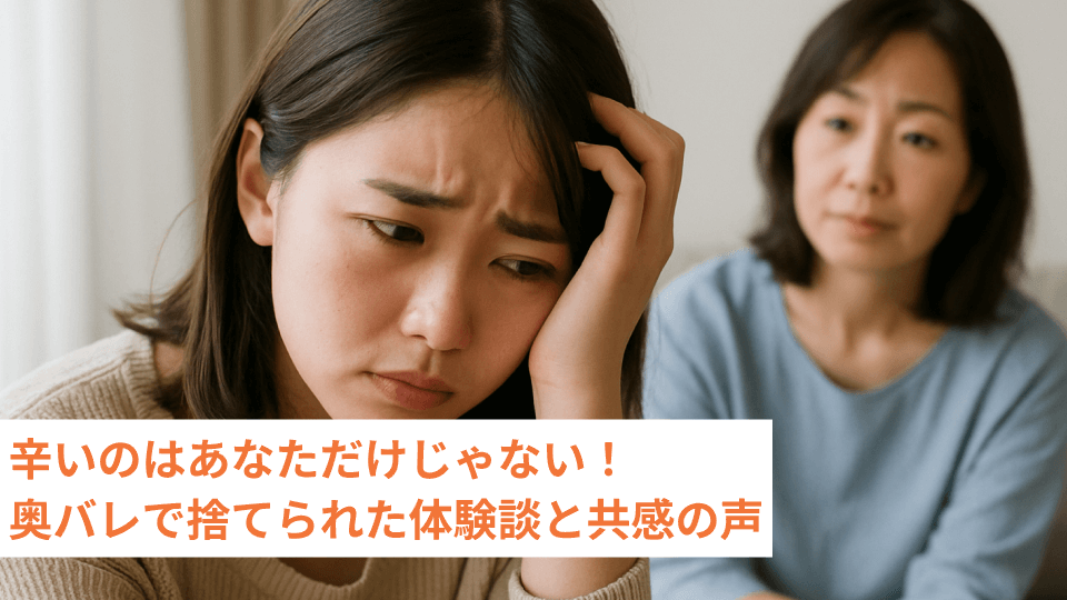 辛いのはあなただけじゃない！奥バレで捨てられた体験談と共感の声