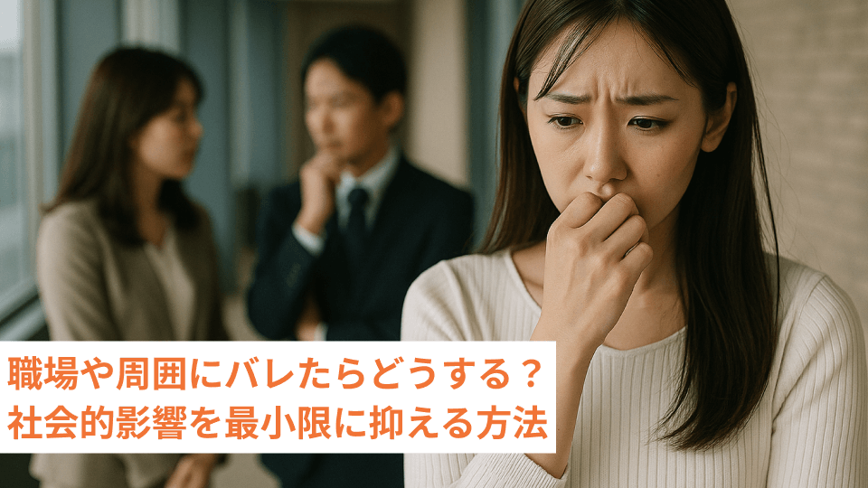 職場や周囲にバレたらどうする？社会的影響を最小限に抑える方法