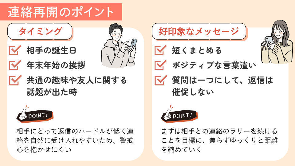 連絡再開のポイント