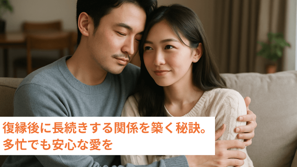 復縁後に長続きする関係を築く秘訣。多忙でも安心な愛を