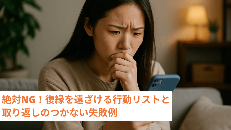 絶対NG！復縁を遠ざける行動リストと取り返しのつかない失敗例
