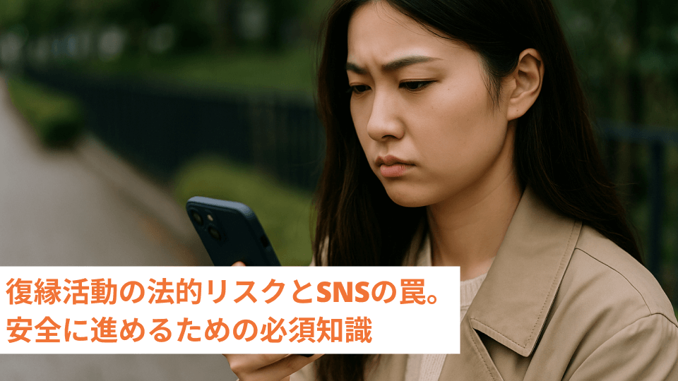 復縁活動の法的リスクとSNSの罠。安全に進めるための必須知識