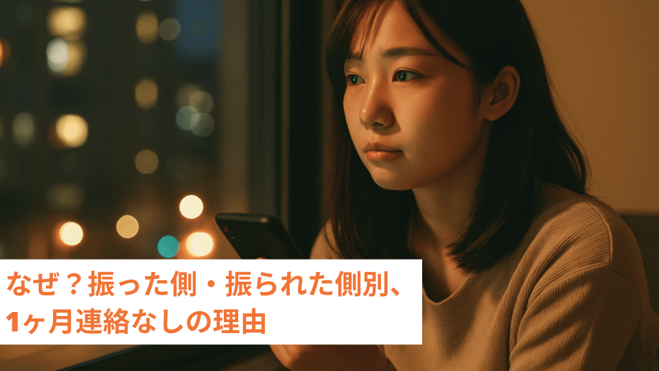なぜ？振った側・振られた側別、1ヶ月連絡なしの理由