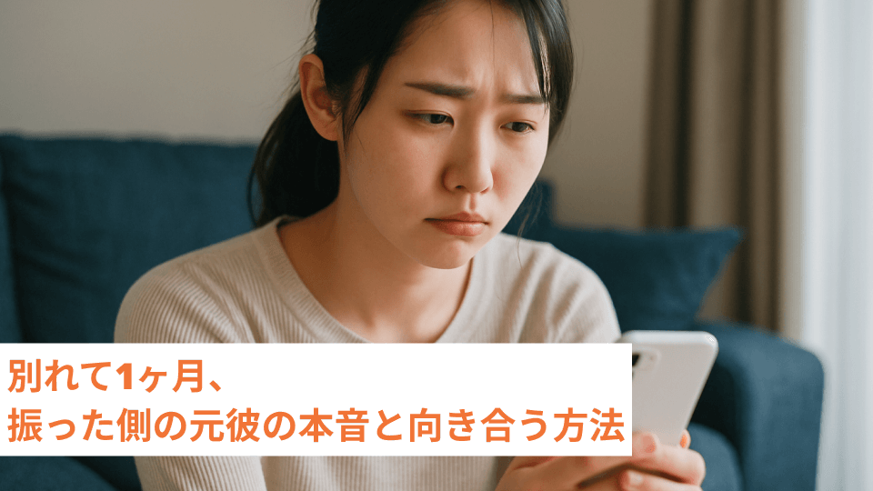 別れて1ヶ月、振った側の元彼の本音と向き合う方法