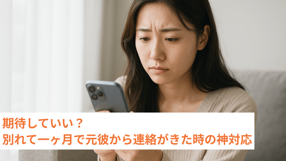 期待していい？別れて一ヶ月で元彼から連絡がきた時の神対応