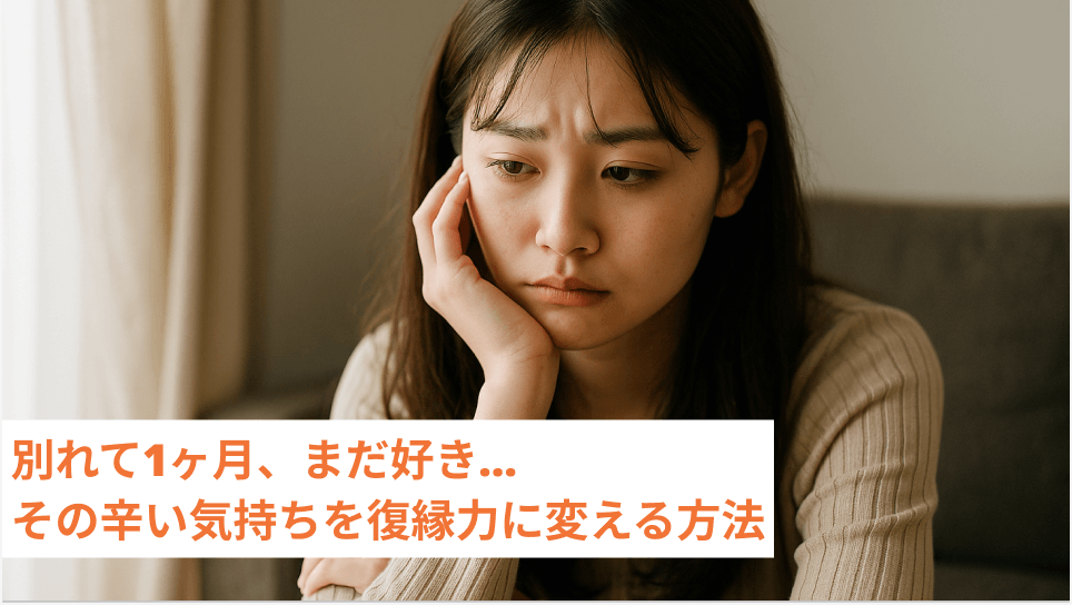 別れて1ヶ月、まだ好き…その辛い気持ちを復縁力に変える方法