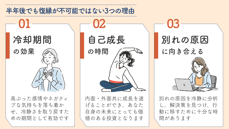 半年後でも復縁が不可能ではない3つの理由