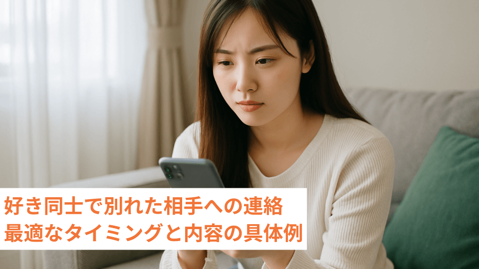 好き同士で別れた相手への連絡 最適なタイミングと内容の具体例