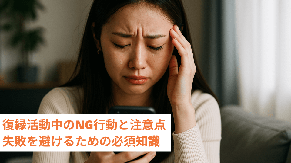 復縁活動中のNG行動と注意点 失敗を避けるための必須知識