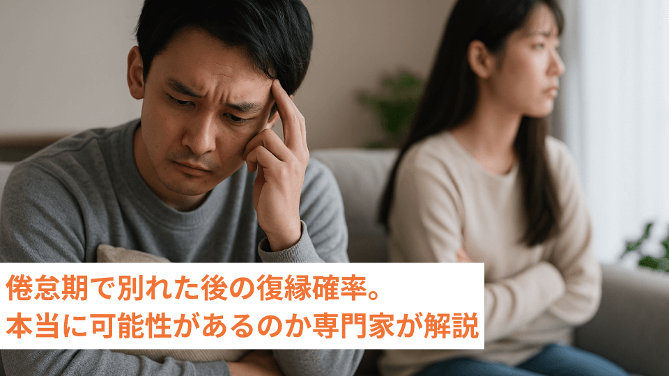 倦怠期で別れた後の復縁確率。本当に可能性があるのか専門家が解説