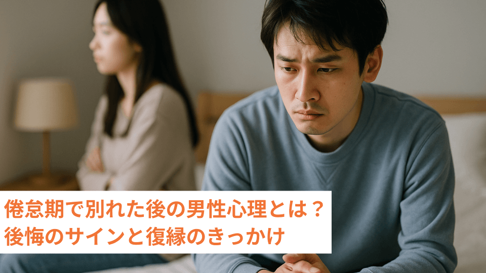 倦怠期で別れた後の男性心理とは？後悔のサインと復縁のきっかけ